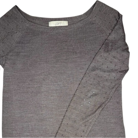 LOFT Embellished Sleeve Sweater Size Small - Picture 1 of 7